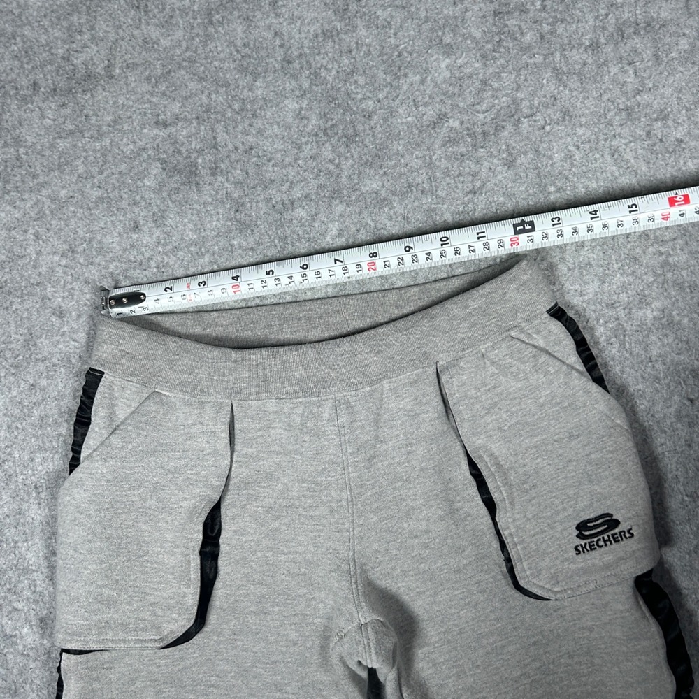 Skechers Sweatpants Womens Large Grey Black Side Stripe Y2K Flare Leg Athleisure - Picture 10 of 16